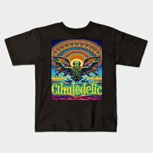 Cthuledelic 2 - Enlightened Cthulhu Rises Kids T-Shirt